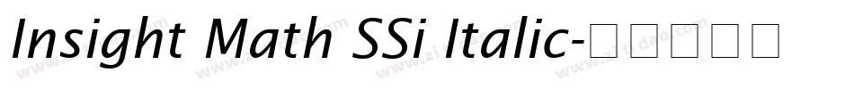 Insight Math SSi Italic字体转换